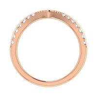 Thumbnail for 14K Rose Gold 1/10 Ct.Tw. Diamond Chevron Band