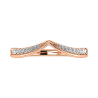 Thumbnail for 14K Rose Gold 1/5 Ct.Tw. Diamond Chevron Band