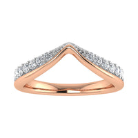 Thumbnail for 14K Rose Gold 1/3 Ct.Tw. Diamond Chevron Band