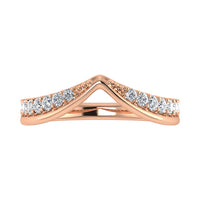 Thumbnail for 14K Rose Gold 1/3 Ct.Tw. Diamond Chevron Band