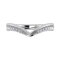 Thumbnail for 14K White Gold 1/10 Ct.Tw. Diamond Chevron Band
