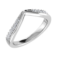 Thumbnail for 14K White Gold 1/10 Ct.Tw. Diamond Chevron Band
