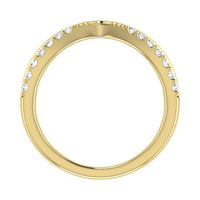 Thumbnail for 14K Yellow Gold 1/10 Ct.Tw. Diamond Chevron Band