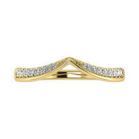 Thumbnail for 14K Yellow Gold 1/5 Ct.Tw. Diamond Chevron Band