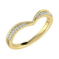 Thumbnail for 14K Yellow Gold 1/5 Ct.Tw. Diamond Chevron Band