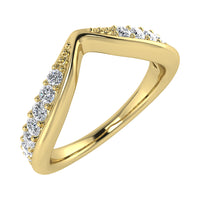 Thumbnail for 14K Yellow Gold 1/3 Ct Ct.Tw. Diamond Chevron Band