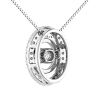 Thumbnail for 10K White Gold 1/5 Ct Ct.Tw. Diamond Oval Shape Shimmering Pendant