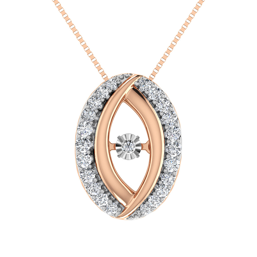 10K Rose Gold 1/5 Ct Ct.Tw. Diamond Shimmering Pendant