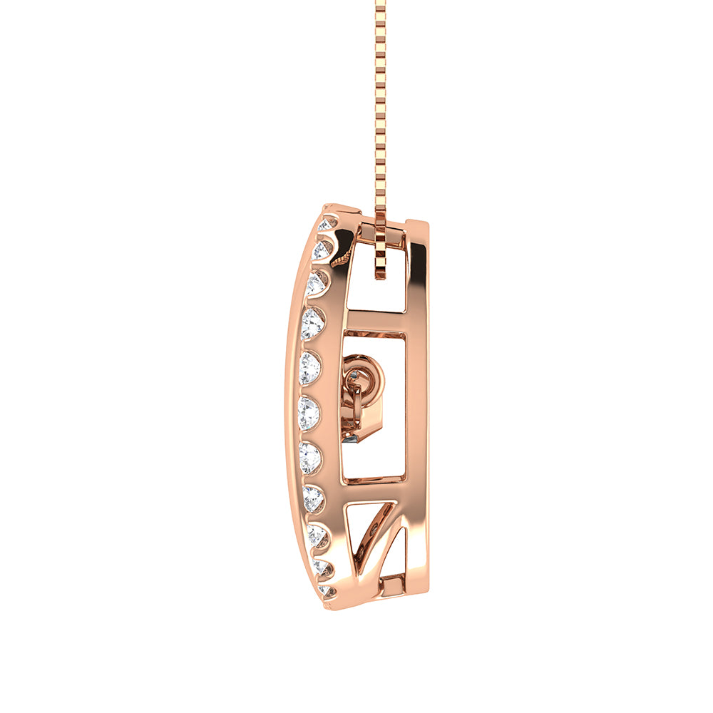 10K Rose Gold 1/5 Ct Ct.Tw. Diamond Shimmering Pendant