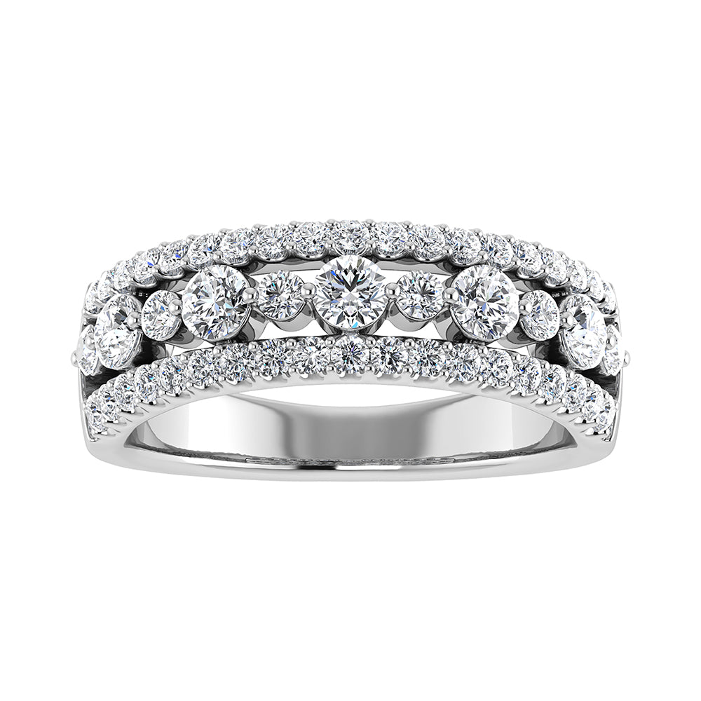 14K White Gold 1 Ct Ct.Tw. Diamond Fashion Band