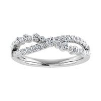 Thumbnail for 10K White Gold 1/2 Ct Ct.Tw. Diamond Crossover Ring