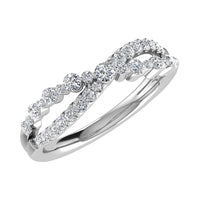 Thumbnail for 10K White Gold 1/2 Ct Ct.Tw. Diamond Crossover Ring