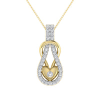 Thumbnail for 10K Yellow Gold 1/4 Ct.Tw. Diamond Shimmering Pendant