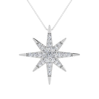 Thumbnail for 10K White Gold 1/5 Ct.Tw. Diamond Star Pendant