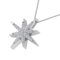 Thumbnail for 10K White Gold 1/5 Ct.Tw. Diamond Star Pendant