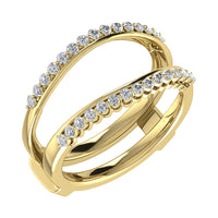 Thumbnail for 10K Yellow Gold 1/4 Ct.Tw. Diamond Chevron Guard Ring