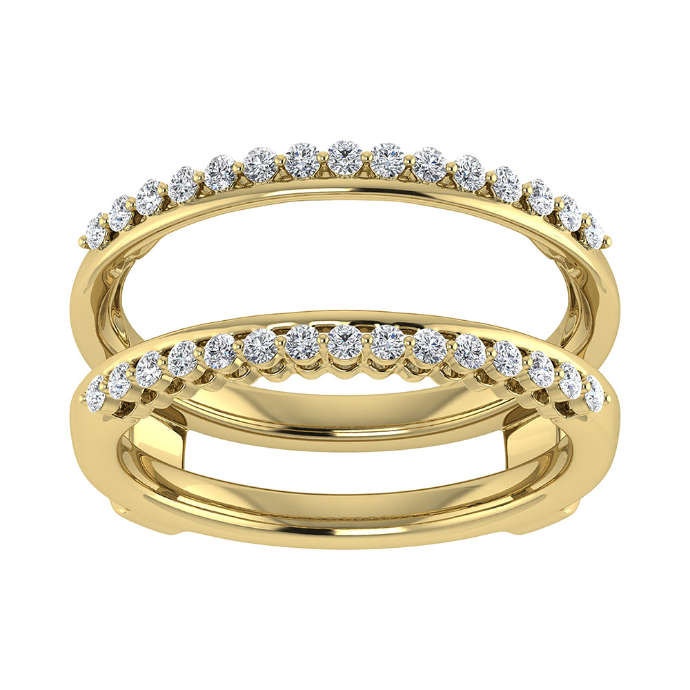 10K Yellow Gold 1/4 Ct.Tw. Diamond Guard Ring