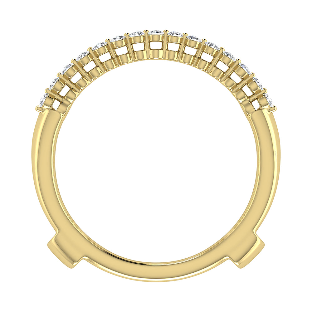 10K Yellow Gold 1/4 Ct.Tw. Diamond Guard Ring
