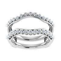 Thumbnail for 14K White Gold 1/2 Ct.Tw. Diamond Chevron Guard Ring