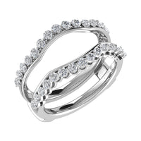 Thumbnail for 14K White Gold 1/2 Ct.Tw. Diamond Chevron Guard Ring