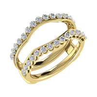 Thumbnail for 14K Yellow Gold 1/2 Ct.Tw. Diamond Chevron Guard Ring