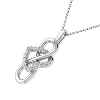 Thumbnail for 10K White Gold 1/8 Ct.Tw. Diamond Heart & Infinity Pendant