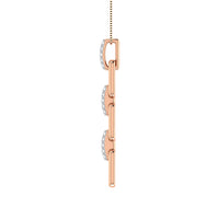 Thumbnail for 10K Pink Gold 1/8 Ct.Tw. Diamond Cuban Link Pendant