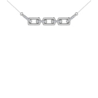Thumbnail for 10K White Gold 1/10 Ct.Tw. Diamond Cuban Link Necklace