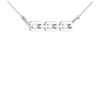 Thumbnail for 10K White Gold 1/10 Ct.Tw. Diamond Cuban Link Necklace