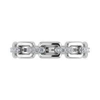 Thumbnail for 10K White Gold 1/8 Ct.Tw. Diamond Cuban Link Fashion Ring
