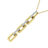 Thumbnail for 10K Yellow Gold 1/8 Ct.Tw. Diamond Cuban Link Pendant