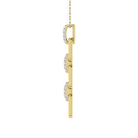 Thumbnail for 10K Yellow Gold 1/8 Ct.Tw. Diamond Cuban Link Pendant