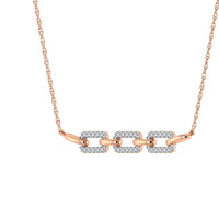 Thumbnail for 10K Pink Gold 1/5 Ct.Tw. Round Diamond Cuban Link Necklace