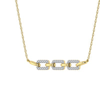 Thumbnail for 10K Yellow Gold 1/5 Ct.Tw. Round Diamond Cuban Link Necklace
