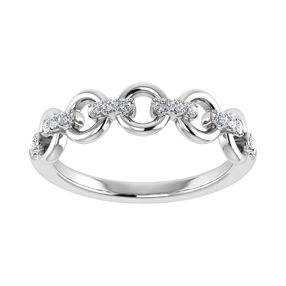 10K White Gold 1/10 Ct.Tw. Diamond Fashion Ring