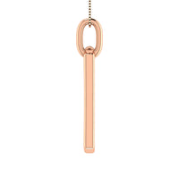 Thumbnail for 10K Pink Gold 1/6 Ct.Tw. Round Diamond Paper Clip Pendant