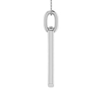 Thumbnail for 10K White Gold 1/6 Ct.Tw. Round Diamond Paper Clip Pendant
