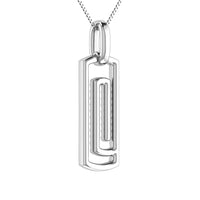 Thumbnail for 10K White Gold 1/6 Ct.Tw. Round Diamond Paper Clip Pendant