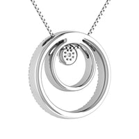 Thumbnail for 10K White Gold 1/2 Ct.Tw. Diamond Double Circle Pendant