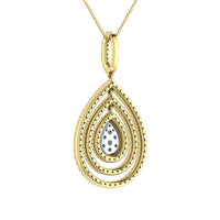 Thumbnail for 14K Yellow Gold 1 Ct.Tw. Round Diamond Pear Shape Pendant
