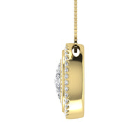 Thumbnail for 14K Yellow Gold 3/4.Tw. Round and Tapper Diamond Invisible Pendant