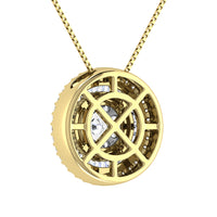 Thumbnail for 14K Yellow Gold 3/4.Tw. Round and Tapper Diamond Invisible Pendant