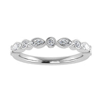 Thumbnail for 14K White Gold 1/3.Tw. Diamond Stack Band