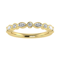 Thumbnail for 14K Yellow Gold 1/3.Tw. Diamond Stack Band