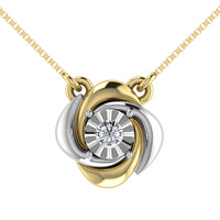 Thumbnail for 10K Two Tone 1/10.Tw. Diamond Fashion Necklace
