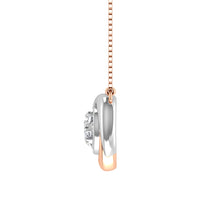 Thumbnail for 10K Two Tone 1/6.Tw. Diamond Heart Necklace