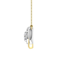 Thumbnail for 10K Two Tone 1/6.Tw. Diamond Heart Necklace