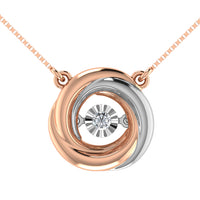 Thumbnail for 10K Two Tone 1/20 Ct.Tw. Diamond Shimmering Necklace