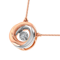 Thumbnail for 10K Two Tone 1/20 Ct.Tw. Diamond Shimmering Necklace