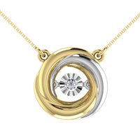 Thumbnail for 10K Two Tone 1/20 Ct.Tw. Diamond Shimmering Necklace